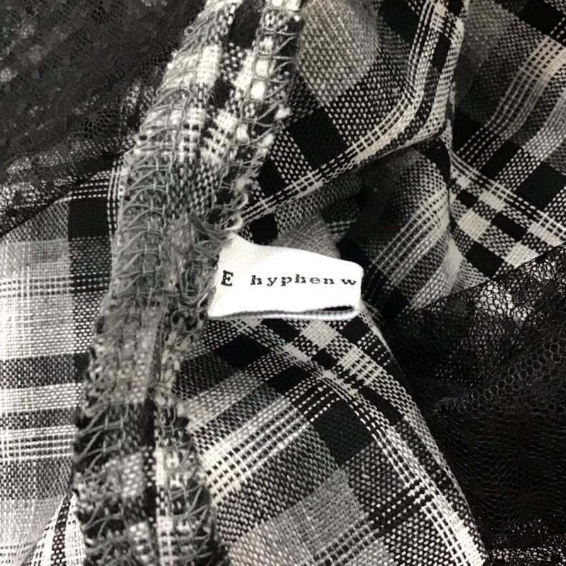 イーハイフンワールドギャラリー E hyphen world gallery スカート ひざ丈スカート リバーシブル チュール チェック 黒 / ブラック / X 白 / ホワイト / X 灰 / グレー / レディース USED 古着 中古 10072513
