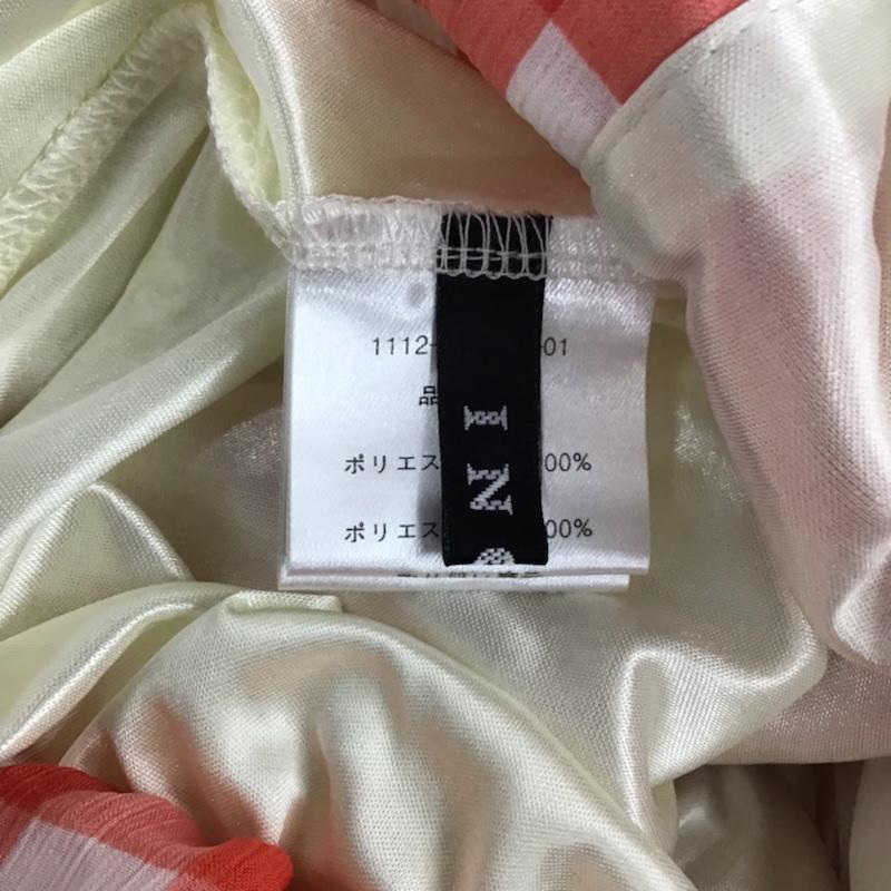 イング INGNI カットソー 半袖 1112-102468-01 ギンガムチェック オフショルダー チェック 白 / ホワイト / X 橙 / オレンジ /  レディース USED 古着 中古 10072518