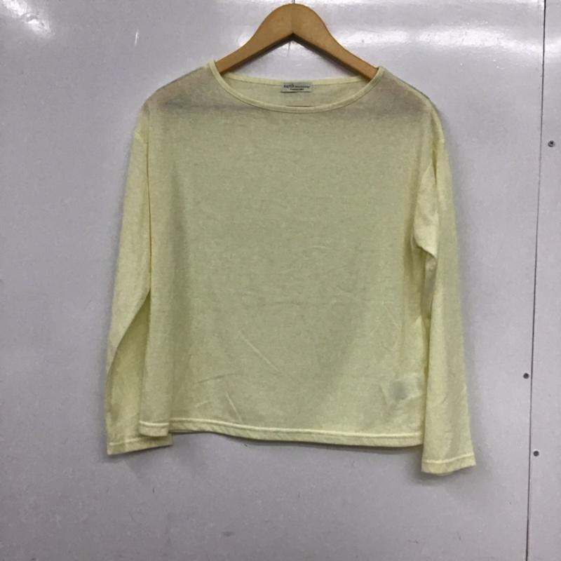 アースミュージックアンドエコロジー earth music&ecology Tシャツ 長袖 96161000010 7号 無地 黄 / イエロー / レディース USED 古着 中古 10072559