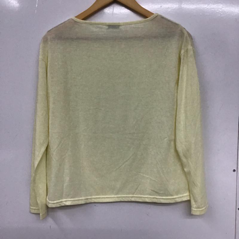 アースミュージックアンドエコロジー earth music&ecology Tシャツ 長袖 96161000010 7号 無地 黄 / イエロー / レディース USED 古着 中古 10072559