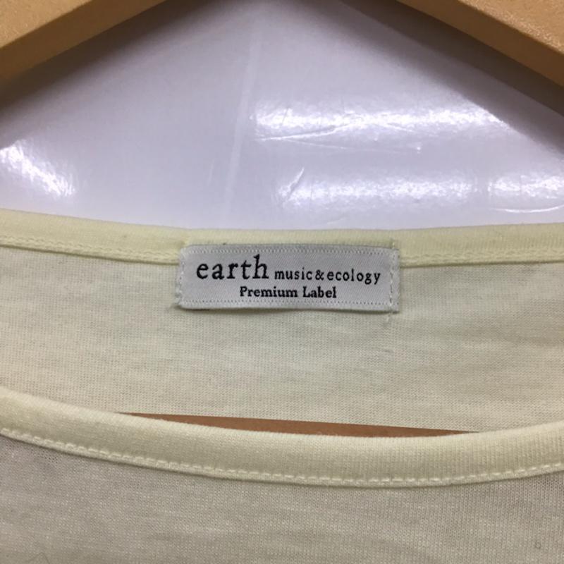 アースミュージックアンドエコロジー earth music&ecology Tシャツ 長袖 96161000010 7号 無地 黄 / イエロー / レディース USED 古着 中古 10072559