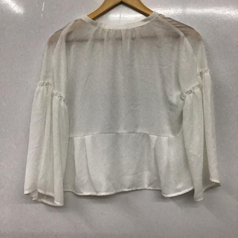 レトロガール RETRO GIRL シャツ、ブラウス 七分袖 REPY00199 ノーカラー M 無地 白 / ホワイト / レディース USED 古着 中古 10072571