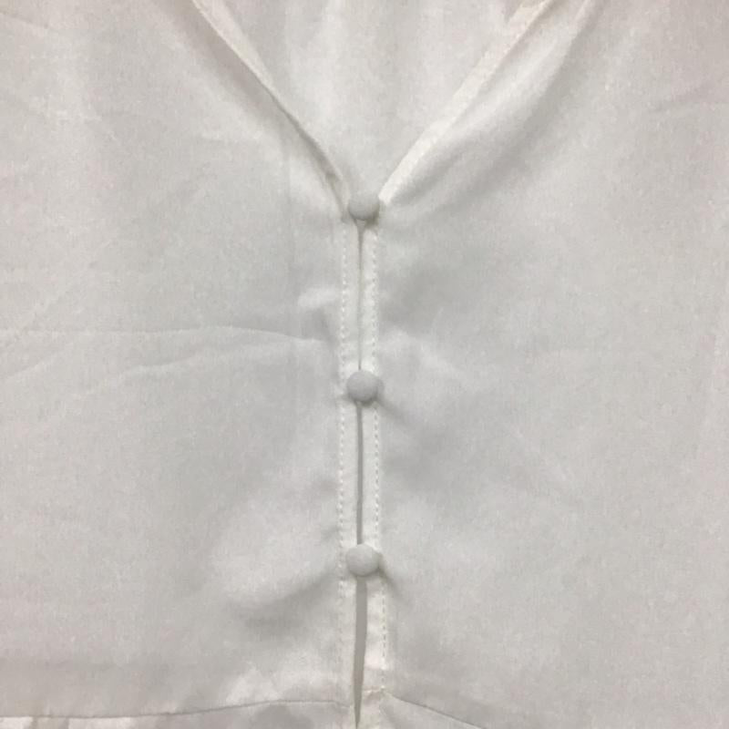 レトロガール RETRO GIRL シャツ、ブラウス 七分袖 REPY00199 ノーカラー M 無地 白 / ホワイト / レディース USED 古着 中古 10072571