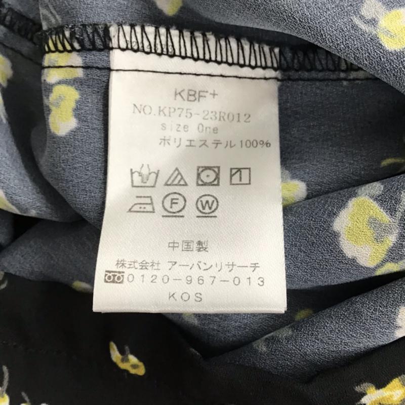ケービーエフプラス KBF+ シャツ、ブラウス 七分袖 総柄 黒 / ブラック / レディース USED 古着 中古 10072578