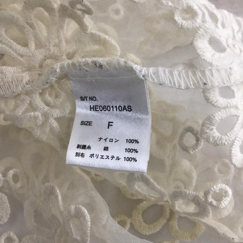 ヘザー Heather シャツ、ブラウス 七分袖 HE060110AS 総レース FREE 花柄 アイボリー / アイボリー / レディース USED 古着 中古 10072580
