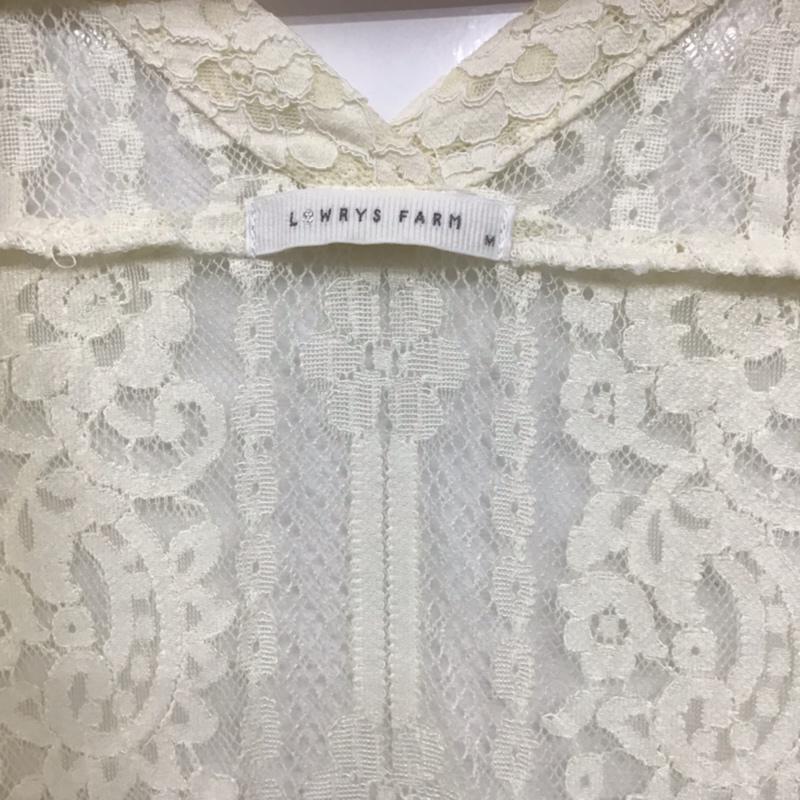 ローリーズファーム LOWRYS FARM カーディガン 長袖 LF617012MC ロング ガウン 総レース M レース柄 アイボリー / アイボリー / レディース USED 古着 中古 10072634