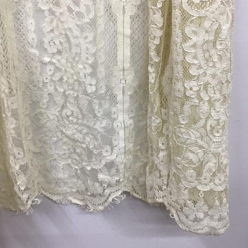 ローリーズファーム LOWRYS FARM カーディガン 長袖 LF617012MC ロング ガウン 総レース M レース柄 アイボリー / アイボリー / レディース USED 古着 中古 10072634