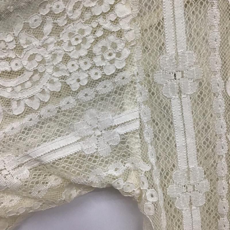 ローリーズファーム LOWRYS FARM カーディガン 長袖 LF617012MC ロング ガウン 総レース M レース柄 アイボリー / アイボリー / レディース USED 古着 中古 10072634