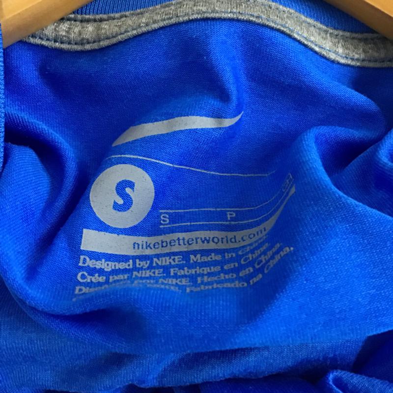 ナイキ NIKE Tシャツ 半袖 380989-416 DRY FIT S プリント 青 / ブルー / レディース USED 古着 中古 10072643