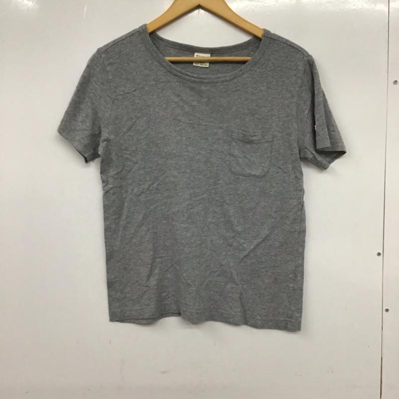 チャンピオン Champion Tシャツ 半袖 CWSH367R 胸ポケット M ワンポイント 灰 / グレー / レディース USED 古着 中古 10072644