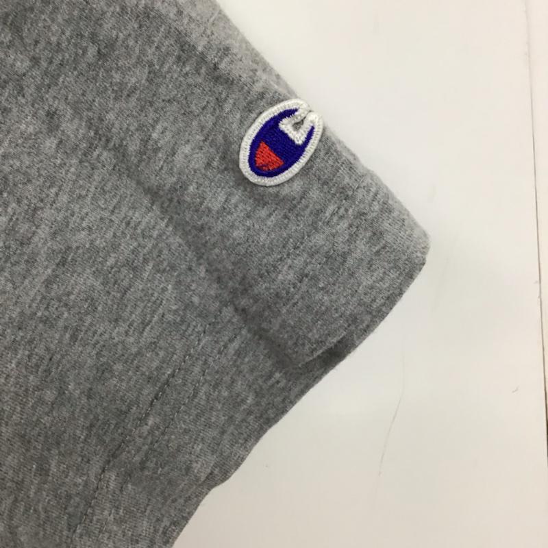 チャンピオン Champion Tシャツ 半袖 CWSH367R 胸ポケット M ワンポイント 灰 / グレー / レディース USED 古着 中古 10072644