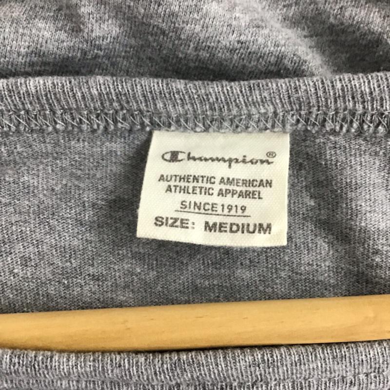 チャンピオン Champion Tシャツ 半袖 CWSH367R 胸ポケット M ワンポイント 灰 / グレー / レディース USED 古着 中古 10072644