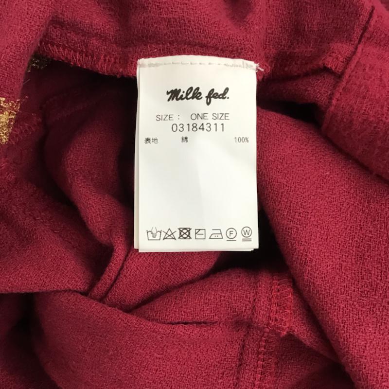 ミルクフェド MILKFED. カットソー 長袖 刺繍 えんじ / ワインレッド /  レディース USED 古着 中古 10072648