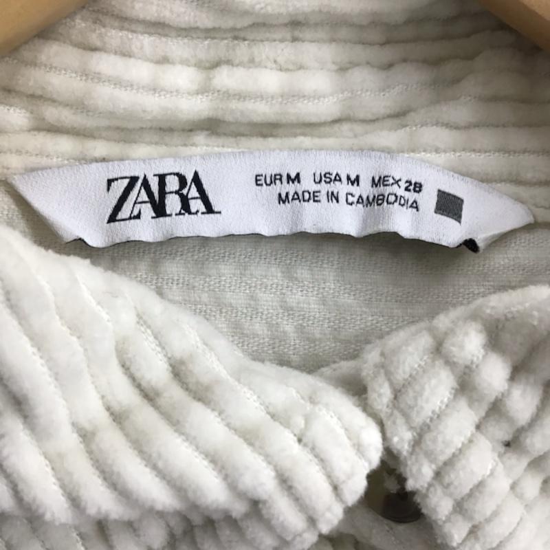 ザラ ZARA ジャケット、上着 ジャケット、ブレザー コーデュロイジャケット M 無地 白 / ホワイト / レディース USED 古着 中古 10072651