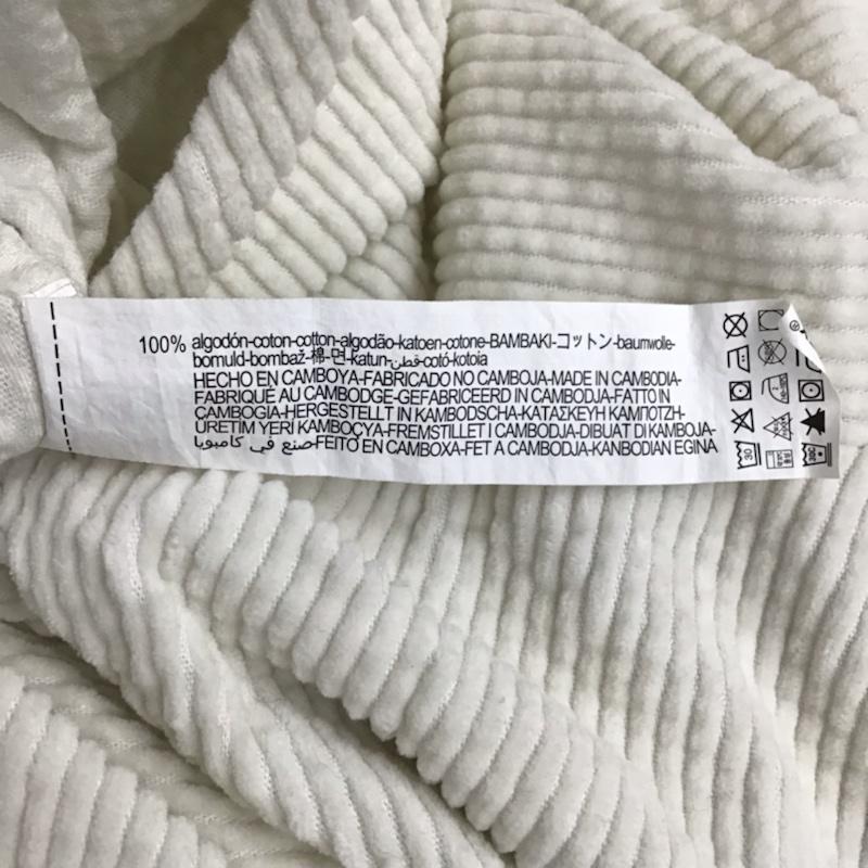 ザラ ZARA ジャケット、上着 ジャケット、ブレザー コーデュロイジャケット M 無地 白 / ホワイト / レディース USED 古着 中古 10072651