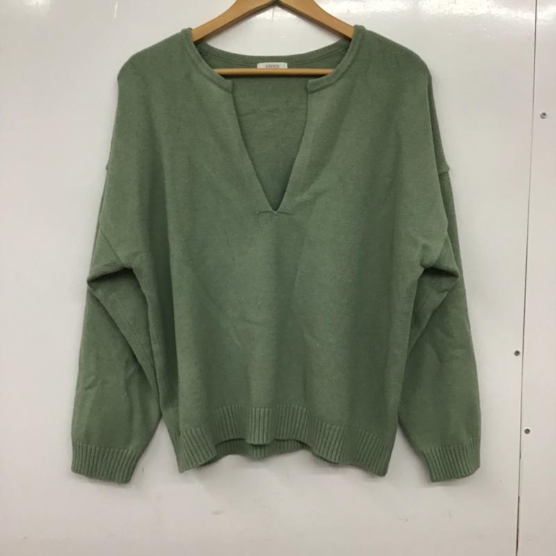 ローリーズファーム LOWRYS FARM ニット、セーター 長袖 FREE 無地 薄緑 / ライトグリーン / レディース USED 古着 中古 10072653
