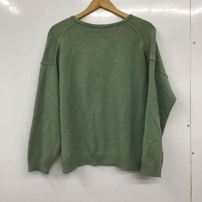 ローリーズファーム LOWRYS FARM ニット、セーター 長袖 FREE 無地 薄緑 / ライトグリーン / レディース USED 古着 中古 10072653