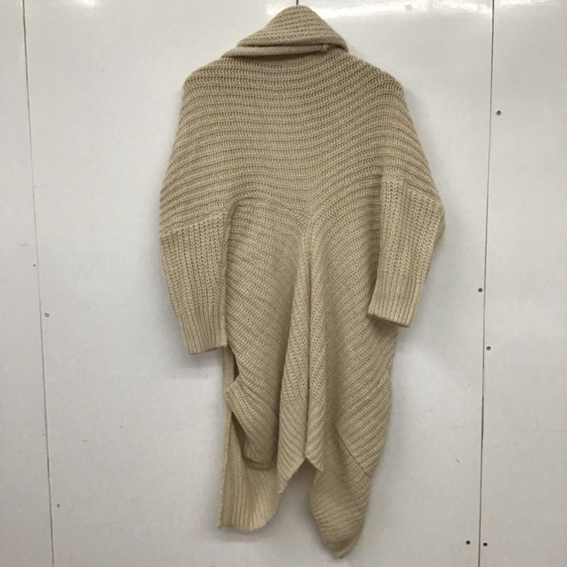 アーバンリサーチ URBAN RESEARCH カーディガン 長袖 タグ付 シュールオーバーニット FREE 無地 ベージュ / ベージュ / レディース USED 古着 中古 10072654