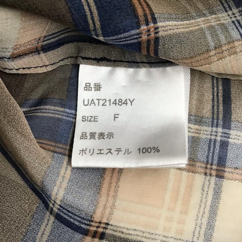 ケービーエフ KBF シャツ、ブラウス 長袖 FREE チェック マルチカラー / マルチカラー / レディース USED 古着 中古 10072666