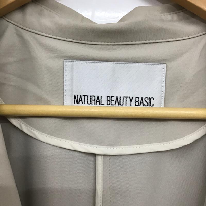 ナチュラルビューティーベーシック NATURAL BEAUTY BASIC コート コート一般 L 無地 アイボリー / アイボリー / レディース USED 古着 中古 10072667