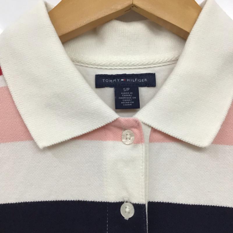 トミーヒルフィガー TOMMY HILFIGER ポロシャツ 半袖 S ボーダー柄 マルチカラー / マルチカラー / レディース USED 古着 中古 10072705