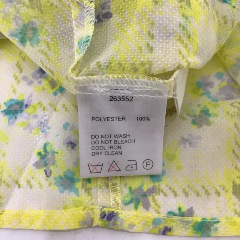 ダブルクローゼット w closet カットソー 半袖 263552 シフォン タグ付き FREE 花柄 黄 / イエロー /  レディース USED 古着 中古 10072757