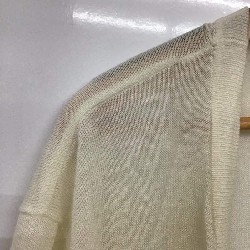 イング INGNI カーディガン 七分袖 161-612826-03 M 無地 オフホワイト / オフホワイト / レディース USED 古着 中古 10072767