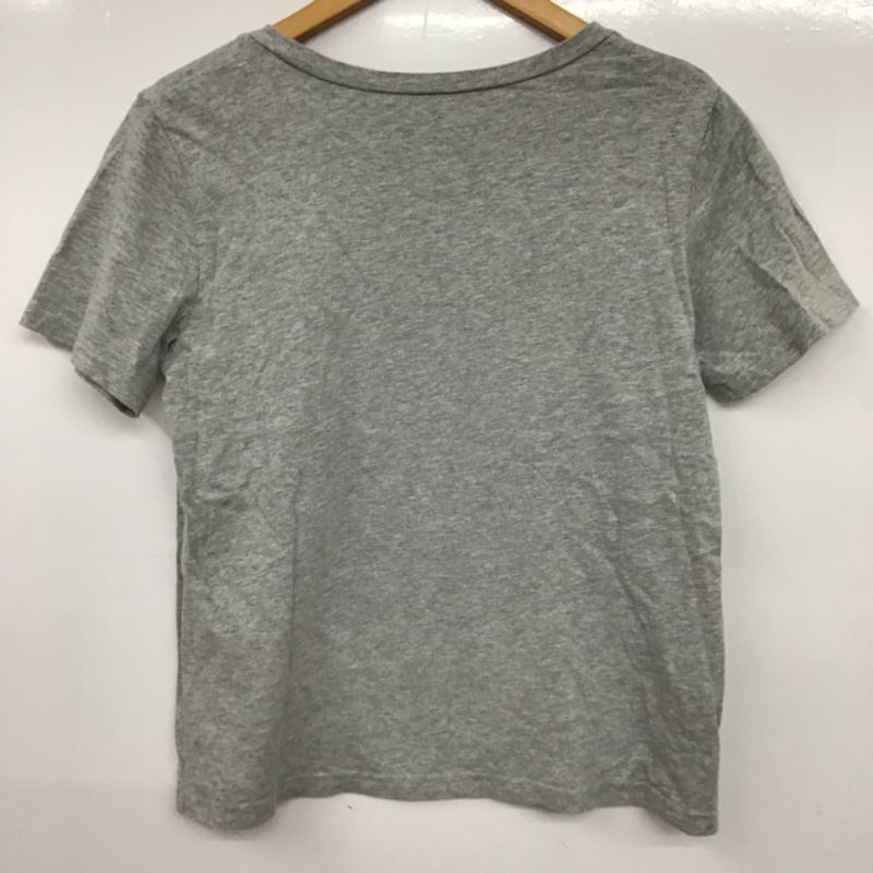アースミュージックアンドエコロジー earth music&ecology Tシャツ 半袖 18186C50010 胸ポケット M 無地 灰 / グレー / レディース USED 古着 中古 10072775