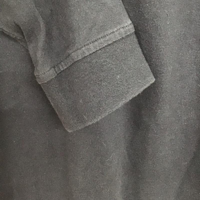 アーペーセー A.P.C. パーカー 長袖 ロング丈 スウェット ロゴ フロッキー XS プリント 黒 / ブラック / レディース USED 古着 中古 10072785