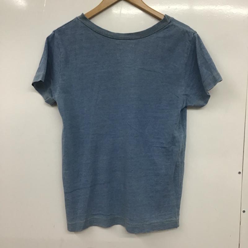 アヴァンリリィ Avan Lily Tシャツ 半袖 1808S480-5330 Vネック 胸ポケット FREE 無地 水色 / ライトブルー / レディース USED 古着 中古 10072791