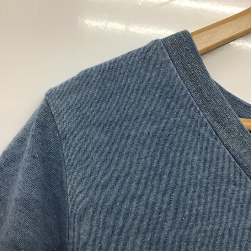 アヴァンリリィ Avan Lily Tシャツ 半袖 1808S480-5330 Vネック 胸ポケット FREE 無地 水色 / ライトブルー / レディース USED 古着 中古 10072791