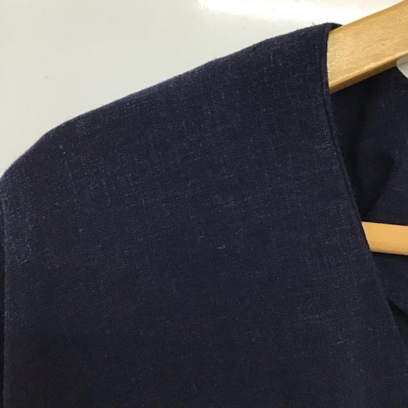 ザラティーアールエフ ZARA TRF シャツ、ブラウス 長袖 タグ付 S 無地 紺 / ネイビー / レディース USED 古着 中古 10072823