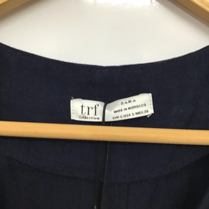 ザラティーアールエフ ZARA TRF シャツ、ブラウス 長袖 タグ付 S 無地 紺 / ネイビー / レディース USED 古着 中古 10072823
