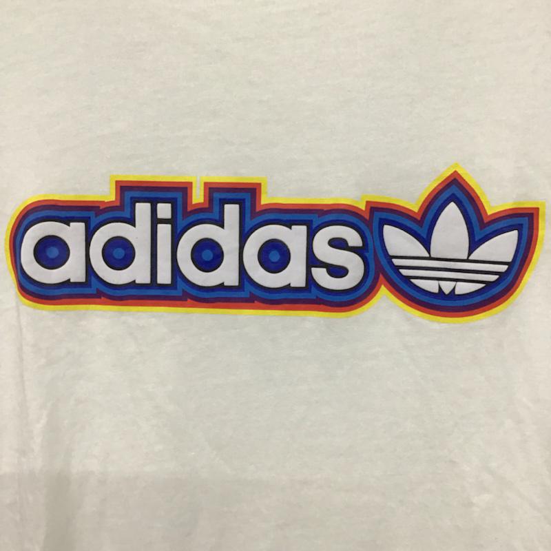 アディダス adidas Tシャツ 半袖 L プリント 白 / ホワイト / レディース USED 古着 中古 10072825