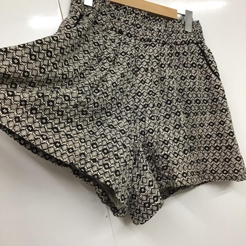 グローバルワーク GLOBAL WORK パンツ ショートパンツ GW050220N9 L 総柄 白 / ホワイト / X 黒 / ブラック / レディース USED 古着 中古 10072840