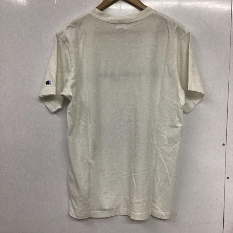 チャンピオン Champion Tシャツ 半袖 L プリント 白 / ホワイト / メンズ USED 古着 中古 10072856