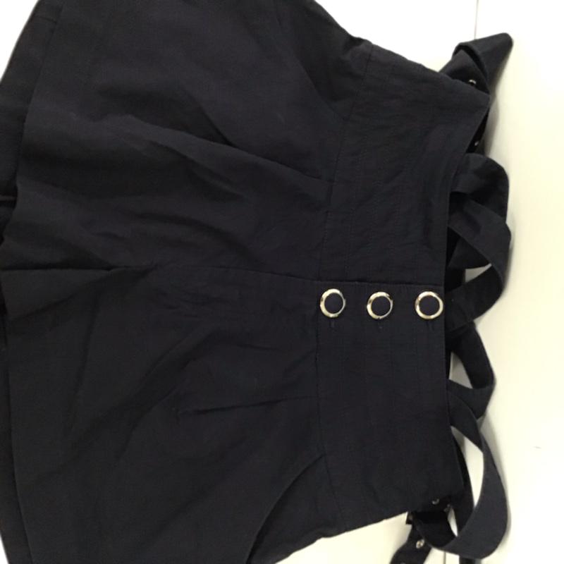 セシルマクビー CECIL McBEE パンツ ショートパンツ 10LU28 サスペンダー付き M 無地 紺 / ネイビー / レディース USED 古着 中古 10072863