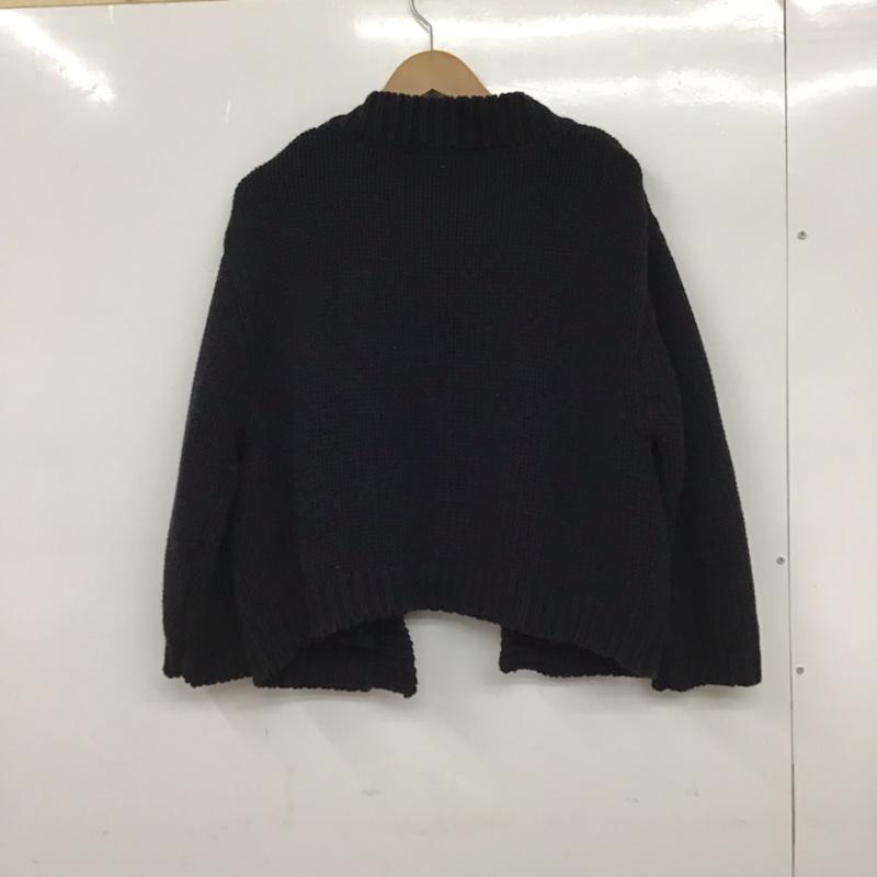 ローリーズファーム LOWRYS FARM カーディガン 長袖 ニットカーディガン M 無地 黒 / ブラック / レディース USED 古着 中古 10072871