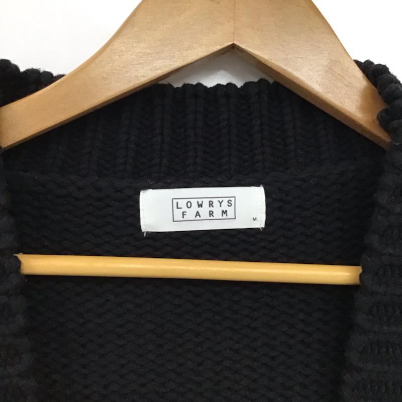 ローリーズファーム LOWRYS FARM カーディガン 長袖 ニットカーディガン M 無地 黒 / ブラック / レディース USED 古着 中古 10072871