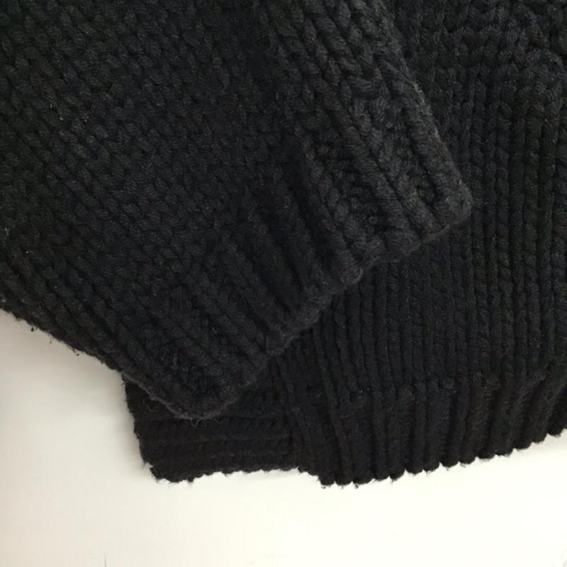ローリーズファーム LOWRYS FARM カーディガン 長袖 ニットカーディガン M 無地 黒 / ブラック / レディース USED 古着 中古 10072871