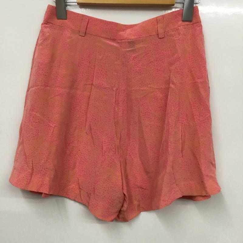 トップショップ TOPSHOP パンツ ショートパンツ タック ヒョウ柄・レオパード柄 桃 / ピンク / X 橙 / オレンジ / レディース USED 古着 中古 10072888