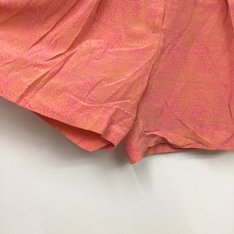 トップショップ TOPSHOP パンツ ショートパンツ タック ヒョウ柄・レオパード柄 桃 / ピンク / X 橙 / オレンジ / レディース USED 古着 中古 10072888
