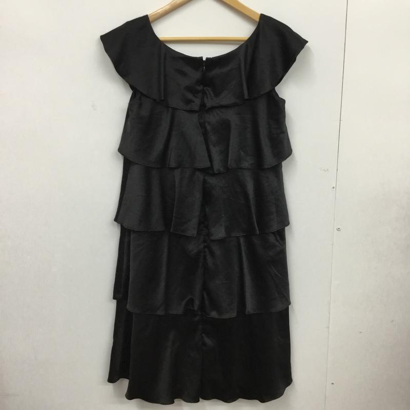 アクシーズファム axes femme ワンピース ひざ丈スカート CA3413-01 ティアード フリル M 無地 黒 / ブラック / レディース USED 古着 中古 10072894