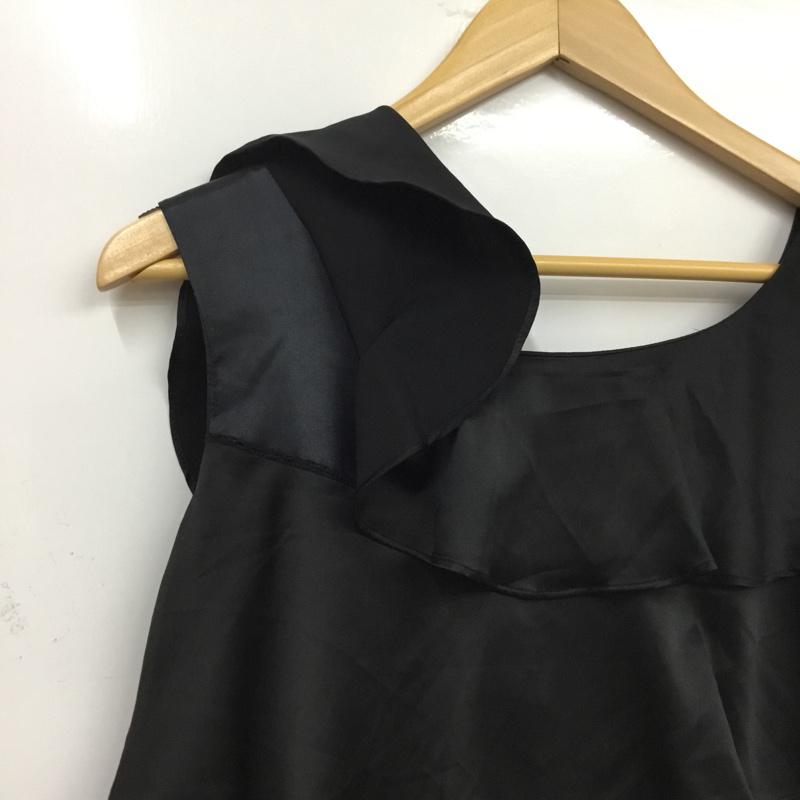 アクシーズファム axes femme ワンピース ひざ丈スカート CA3413-01 ティアード フリル M 無地 黒 / ブラック / レディース USED 古着 中古 10072894