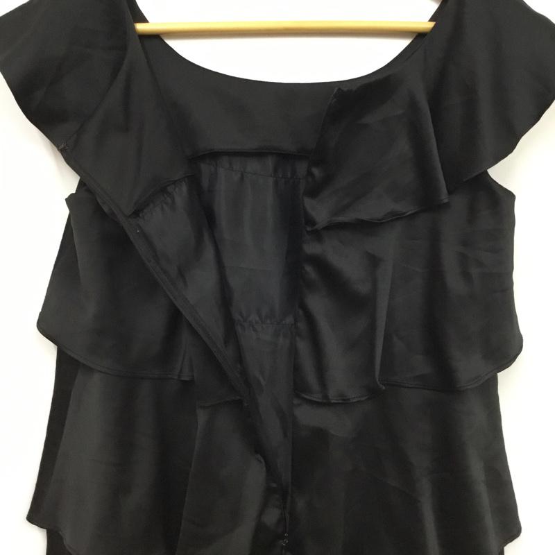 アクシーズファム axes femme ワンピース ひざ丈スカート CA3413-01 ティアード フリル M 無地 黒 / ブラック / レディース USED 古着 中古 10072894
