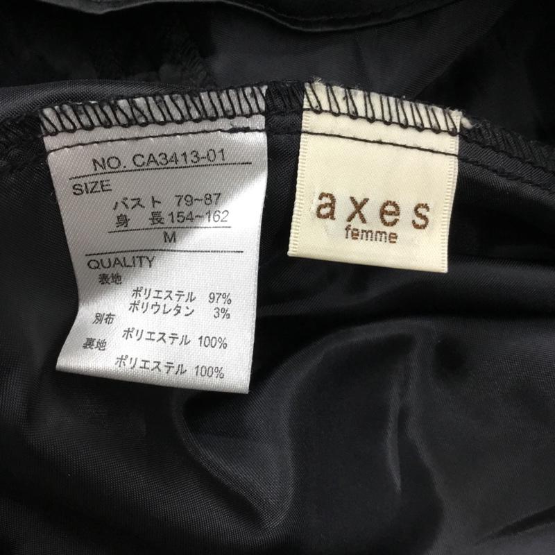 アクシーズファム axes femme ワンピース ひざ丈スカート CA3413-01 ティアード フリル M 無地 黒 / ブラック / レディース USED 古着 中古 10072894