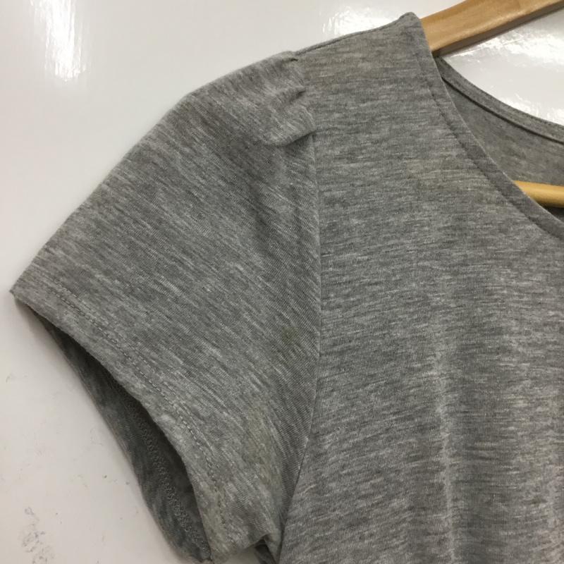 アースミュージックアンドエコロジー earth music&ecology ワンピース ひざ丈スカート 14156H61000 Tシャツドッキングワンピース チュール S ワンポイント 灰 / グレー / X アイボリー / アイボリー / レディース USED 古着 中古 10072902