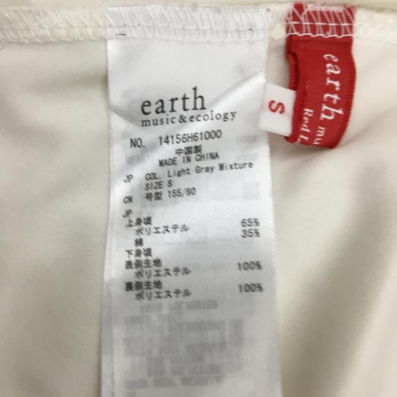 アースミュージックアンドエコロジー earth music&ecology ワンピース ひざ丈スカート 14156H61000 Tシャツドッキングワンピース チュール S ワンポイント 灰 / グレー / X アイボリー / アイボリー / レディース USED 古着 中古 10072902