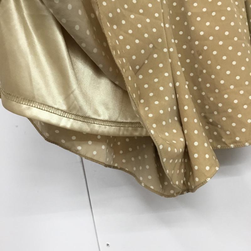 イング INGNI ワンピース・ドレス・オールインワン ワンピース・ドレス・オールインワン 121-520333 オールインワン ショートパンツ 長袖 M ドット ベージュ / ベージュ / X 白 / ホワイト / レディース USED 古着 中古 10072920