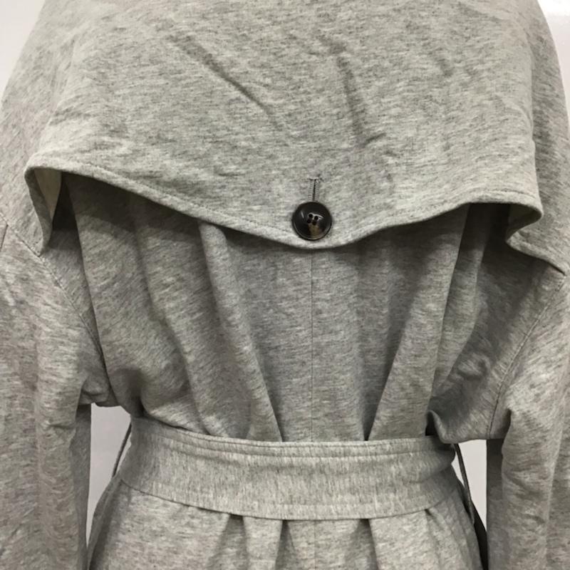 ジェイダ GYDA コート トレンチコート タグ付 スウェットトレンチコート FREE 無地 灰 / グレー / レディース USED 古着 中古 10072933